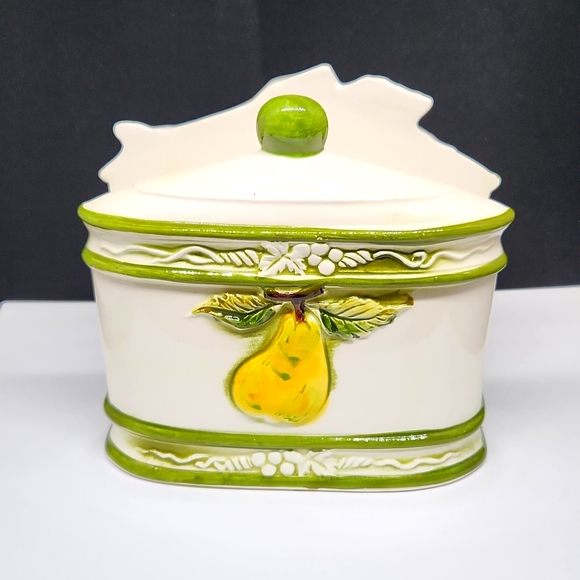 Hand Painted Ceramic Fruit Napkin Holder - Picture 3 of 10